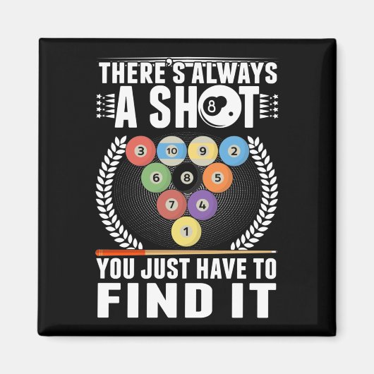 Funny Billiard Joke Cue Snooker Pool Player マグネット (正面)