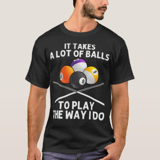 Funny Billiards Art For Men Boys Billiard Lover Po Tシャツ