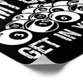 Funny Billiards Player Snooker Billiard Pool Playe ポスター (角)