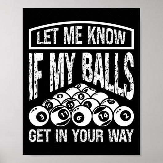 Funny Billiards Player Snooker Billiard Pool Playe ポスター (正面)