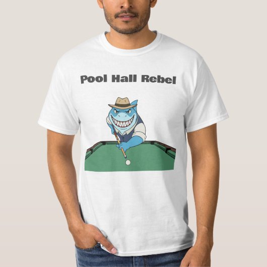 Funny Billiards Pool Hall Rebel Masculine Men's Tシャツ (正面)