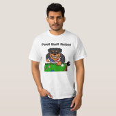 Funny Billiards Pool Hall Rebel Rottweiler Tシャツ (正面フル)