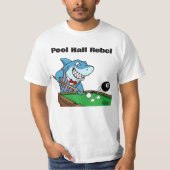 Funny Billiards Pool Hall Rebel Tシャツ (正面)
