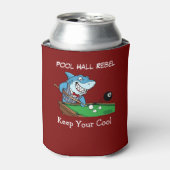 Funny Billiards Pool Hall Shark Can Coolers 缶クーラー (缶正面)
