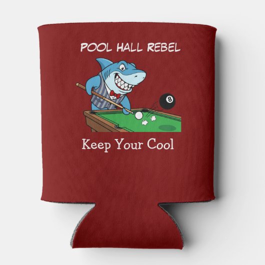 Funny Billiards Pool Hall Shark Can Coolers 缶クーラー (裏面)