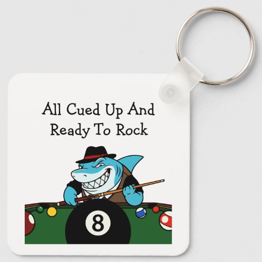 Funny Billiards Pool Hall Theme キーホルダー (裏面)