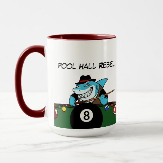Funny Billiards Pool Rebel Jumbo Coffee Mugs マグカップ (左)