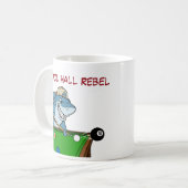 Funny Billiards Shark Pool Hall Rebel Coffee Mugs コーヒーマグカップ (正面左)