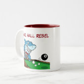 Funny Billiards Shark Rebel Coffee Mugs ツートーンマグカップ (正面左)