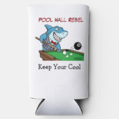 Funny Billiards Shark Theme Can Coolers スリム缶クーラー (正面)
