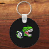 Funny Billiards T-rex Art Billiards Playing Pool P キーホルダー (正面)