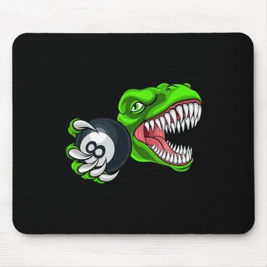 Funny Billiards T-rex Art Billiards Playing Pool P マウスパッド (正面)