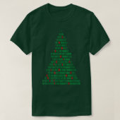 Funny Binary Christmas Tree Computer Programmers a Tシャツ (デザイン正面)