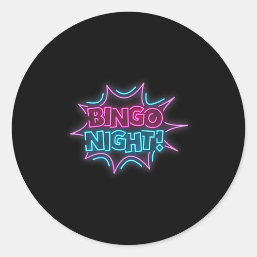 Funny Bingo King - Bingo Night ラウンドシール (正面)