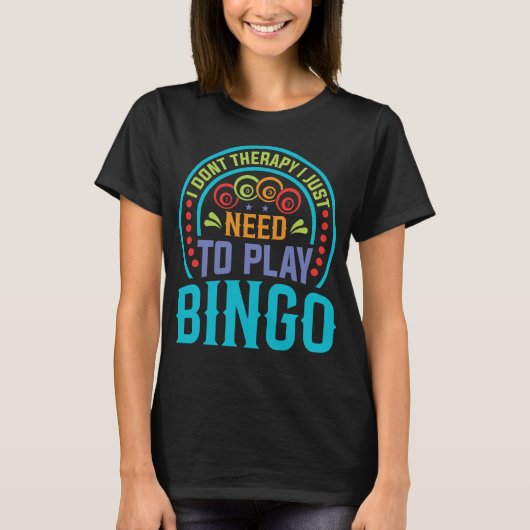 Funny Bingo Lover Design – Bingo Player Gift Tシャツ (正面)