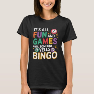 Funny Bingo Lover Design – Bingo Player Gift Tシャツ
