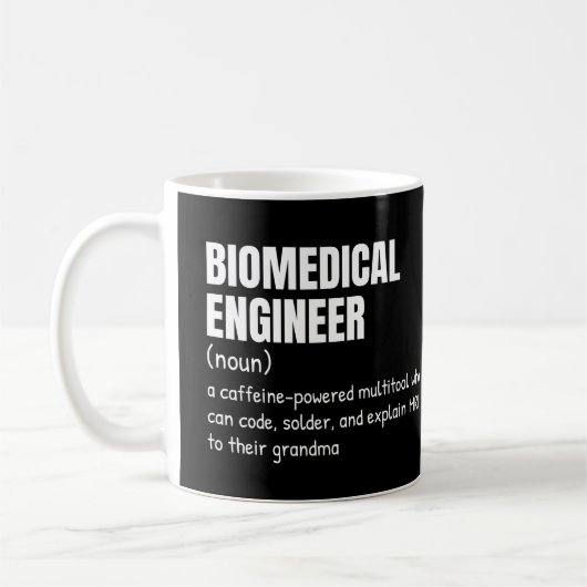 Funny Biomedical Engineer Definition コーヒーマグカップ (左)