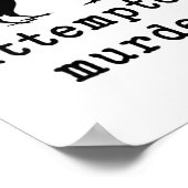 Funny Bird Attempted Murder Crow Tee  ポスター (角)