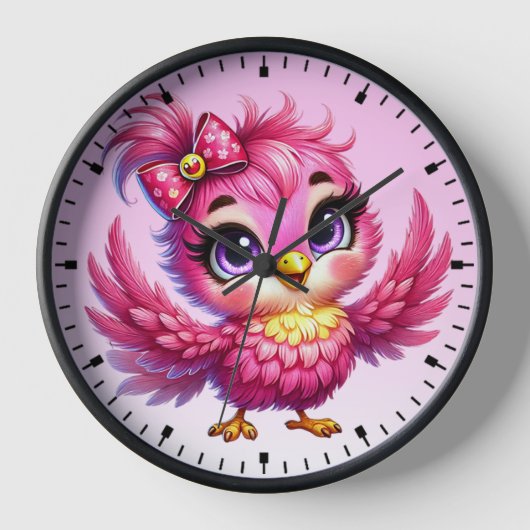 Funny Bird Cartoon Sublimation-56342 壁時計 (正面)