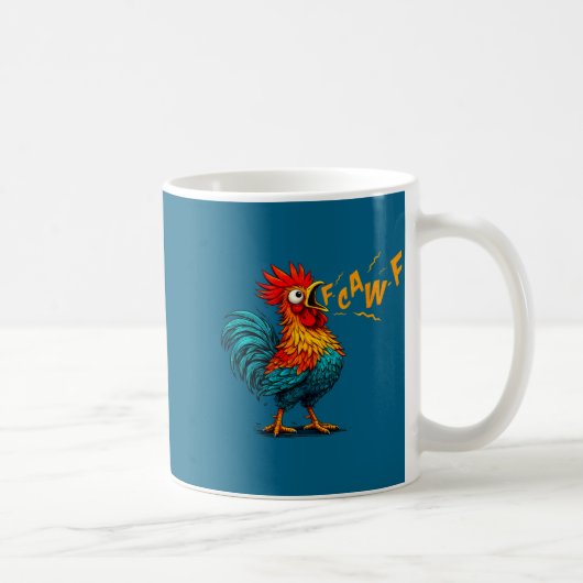 Funny Bird Fcawf Chicken F Caw F Rooster Whisperer コーヒーマグカップ (右)