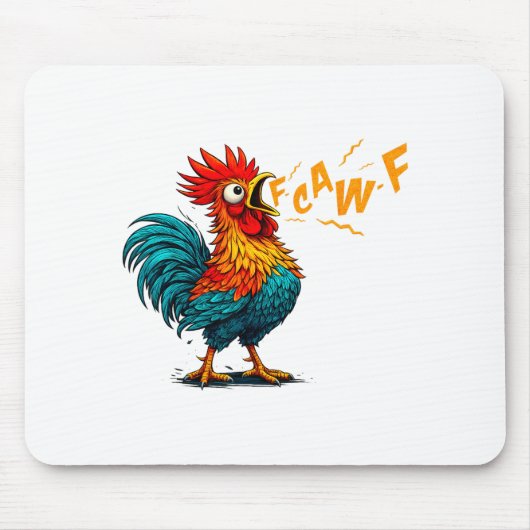 Funny Bird Fcawf Chicken F Caw F Rooster Whisperer マウスパッド (正面)