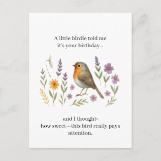 Funny Birdie Birthday Quote | Sarcastic Gossip  シーズンポストカード