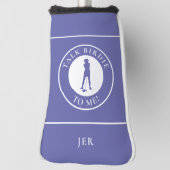 Funny Birdie Golf Saying Female Custom Monogram ゴルフヘッドカバー (回転90)
