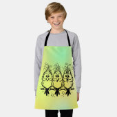 Funny Birds Cartoon-56456 エプロン (着用した状態)