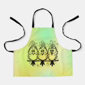 Funny Birds Cartoon-56456 エプロン (正面)