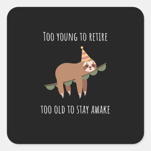 Funny Birthday スクエアシール (正面)