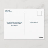 Funny Birthday Bigfoot Vintage Airplane Custom ポストカード (裏面)