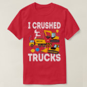 Funny Birthday Boy 3 Party Balloons Construction T Tシャツ (デザイン正面)