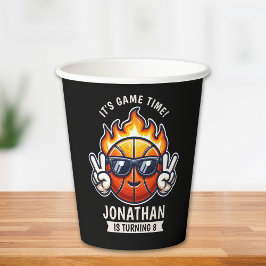 Funny Birthday Boy with Basketball Theme 紙コップ