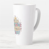 Funny Birthday Cake - Calories Don't Count Today  カフェラテマグ (右アングル)