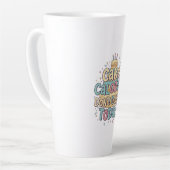 Funny Birthday Cake - Calories Don't Count Today  カフェラテマグ (左アングル)