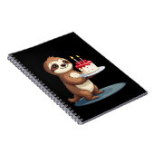 Funny Birthday Cake with Sloth Costume for Boys an ノートブック (右側)