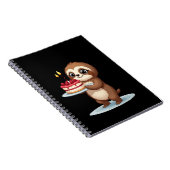 Funny Birthday Cake with Sloth Costume for Boys an ノートブック (右側)