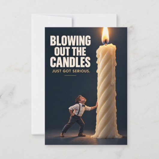 Funny Birthday Candle Greeting Card カード (正面)