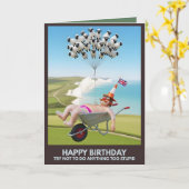 Funny Birthday Card カード (黄色い花)