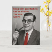 Funny Birthday card カード (黄色い花)