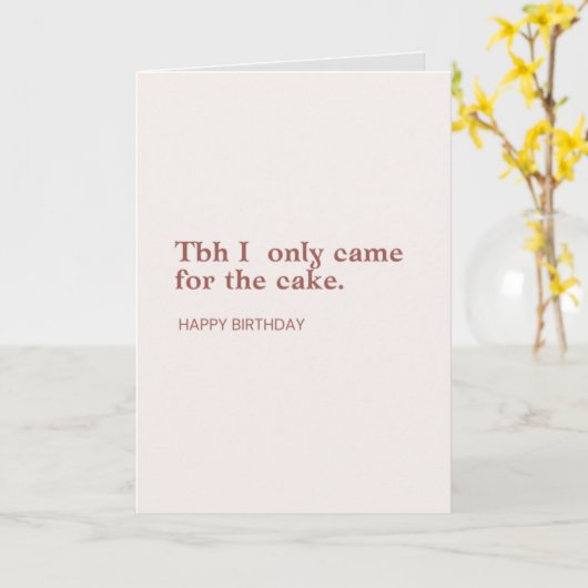 Funny Birthday Card カード (黄色い花)