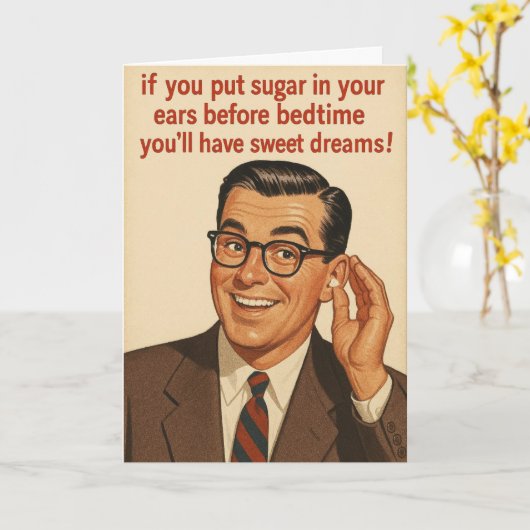 Funny Birthday card  カード (黄色い花)