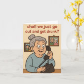 Funny Birthday card  カード (黄色い花)