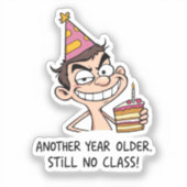 Funny Birthday Card シール (正面)