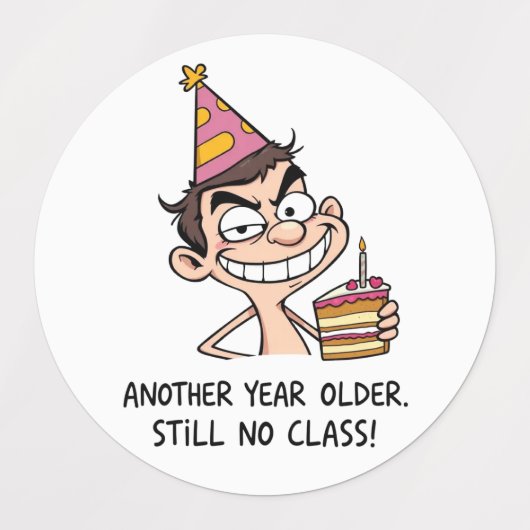 Funny Birthday Card ラベル (デザイン1)