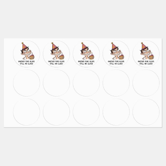 Funny Birthday Card ラベル (シート)