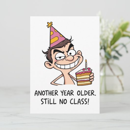 Funny Birthday Card 招待状 (スタンド正面)