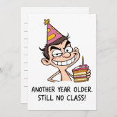 Funny Birthday Card 招待状 (正面/裏面)