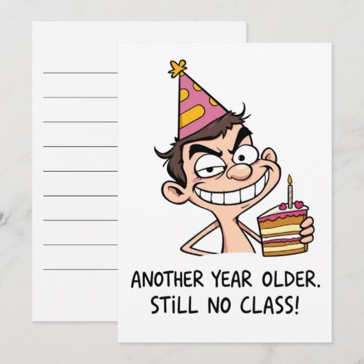 Funny Birthday Card 招待状 (正面/裏面)