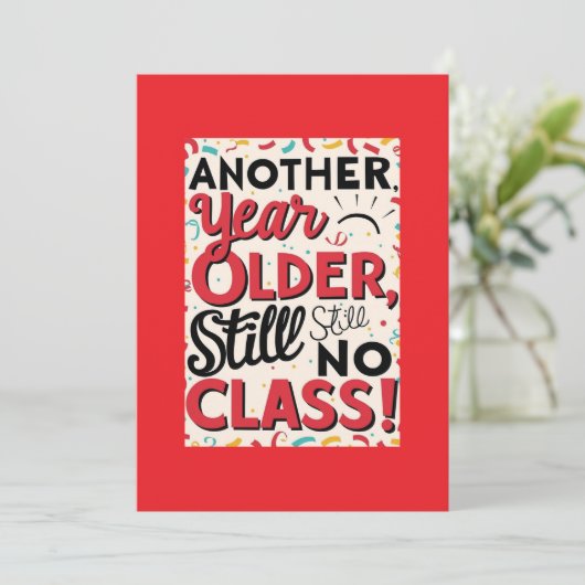 Funny Birthday Card 招待状 (スタンド正面)